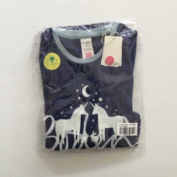 NWT Mini Boden glow-in-the-dark unicorn pajamas - Picture 1 of 4